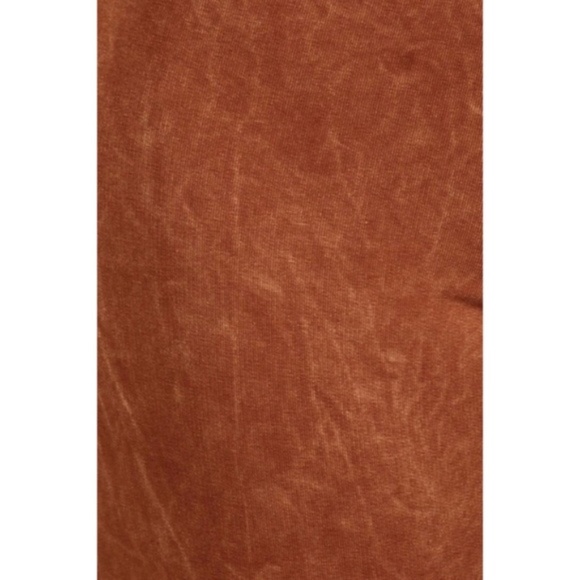 SOLD OUT Sugar Almond Mineral Wash French Terry Flared Bell Bottom Pull On Pants - Picture 4 of 5